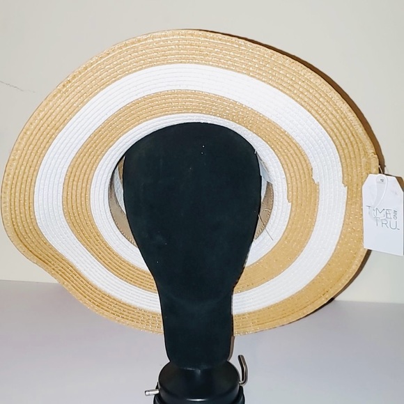 Stripe Women’s Floppy Hat | Time & Tru | NWT - Picture 6 of 9